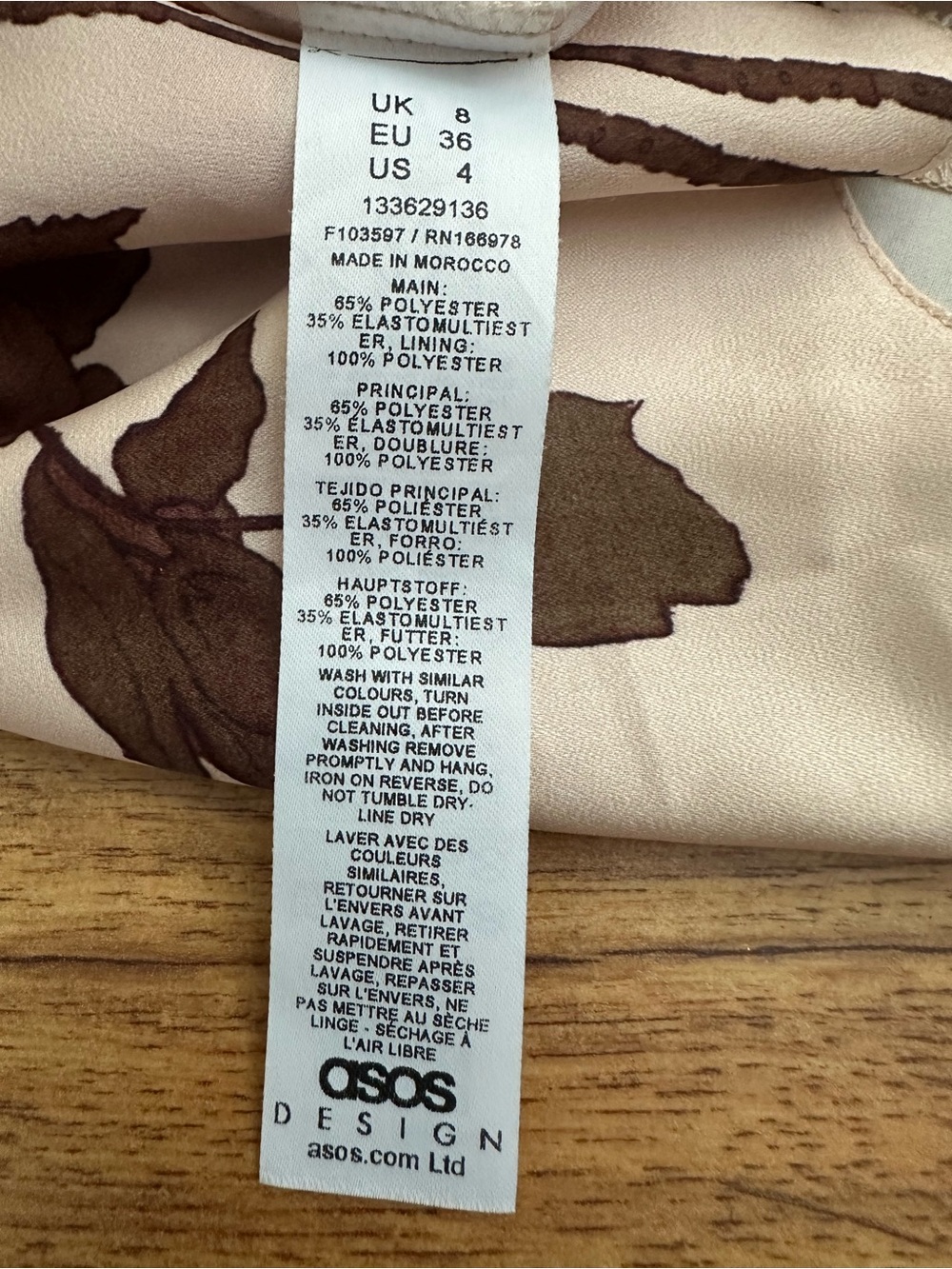 ASOS Design Strapless Rose Mini Dress US 4 - Picture 10 of 14